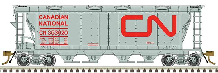 4-Bay Slab-Side Covered Hopper Canadian National 353641-20007164 : HO