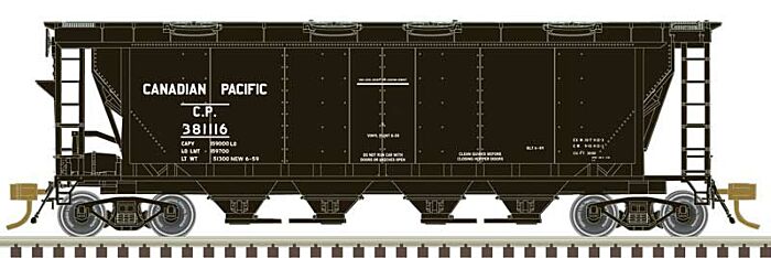 4-Bay Slab-Side Covered Hopper Canadian Pacific 380438-20007160 : HO