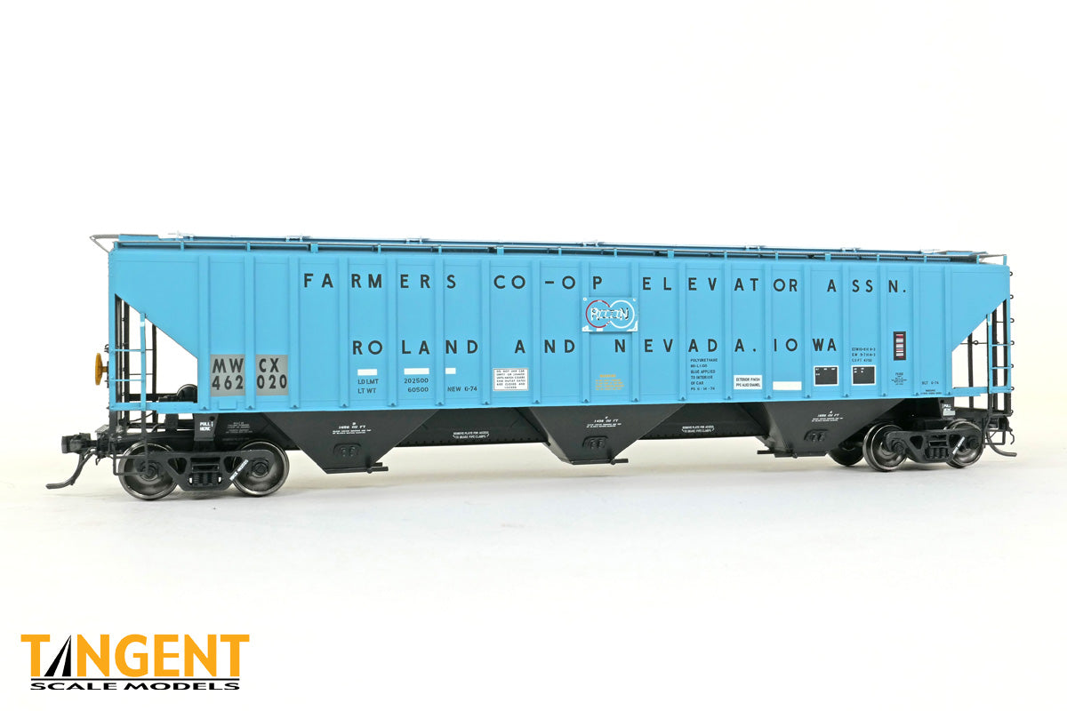 Midwest Railcar Corporation (MWCX) “Roland & Nevada” 2013+ PS4750 Covered Hopper #462020 - 2008001 : HO