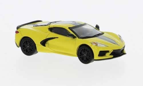 2020 Chevrolet Corvette (C8) Stingray - Assembled -- Yellow, Black - PCX870672 : HO
