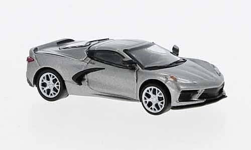 2020 Chevrolet Corvette (C8) Stingray - Assembled -- Metallic Silver, Black - PCX870674 : HO