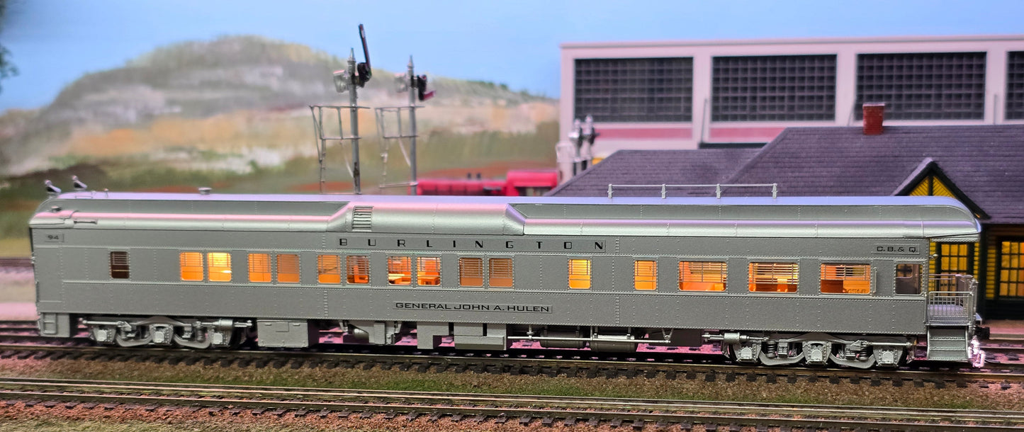 CB&Q Business Car #94, Silver "General Hulan" Version 1c : HO