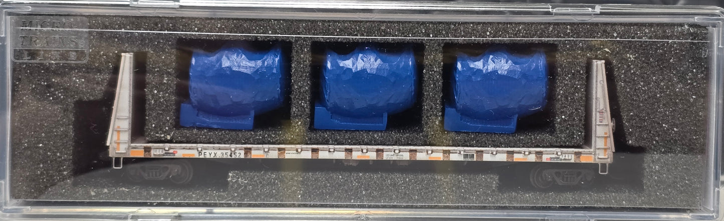 61' Bulkhead Flatcar, Wind Turbine Car #3 - PEYX #35452 - 05444472 : N