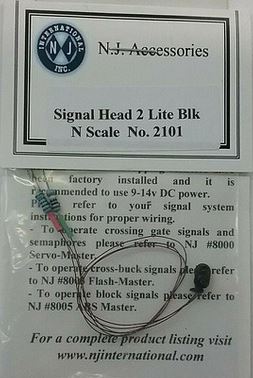 D Type Dwarf Black 2-Light Signal - 2101 : N