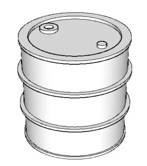 55 Gallon Drum Qty (6), Undecorated - 210401 : HO