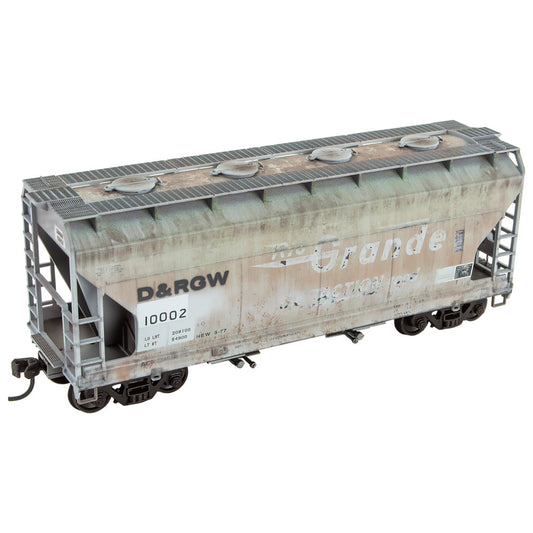 ACF 2-Bay Covered Hopper D&RGW Rd# 10002 Weathered Kit - 2200006 : HO