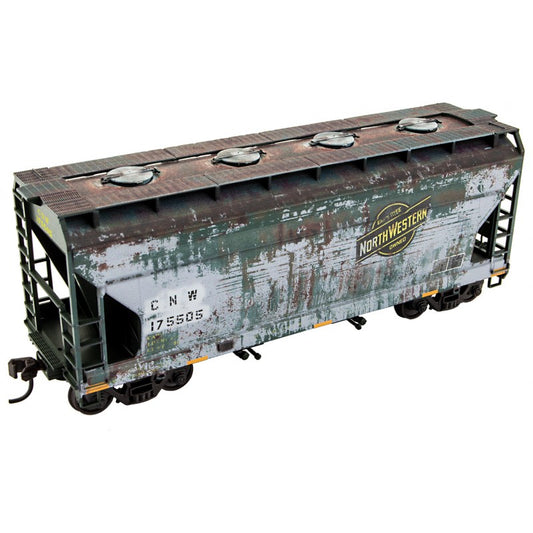 ACF 2-Bay Covered Hopper Union Pacific ex-CNW Weathered Kit - 2200003 : HO