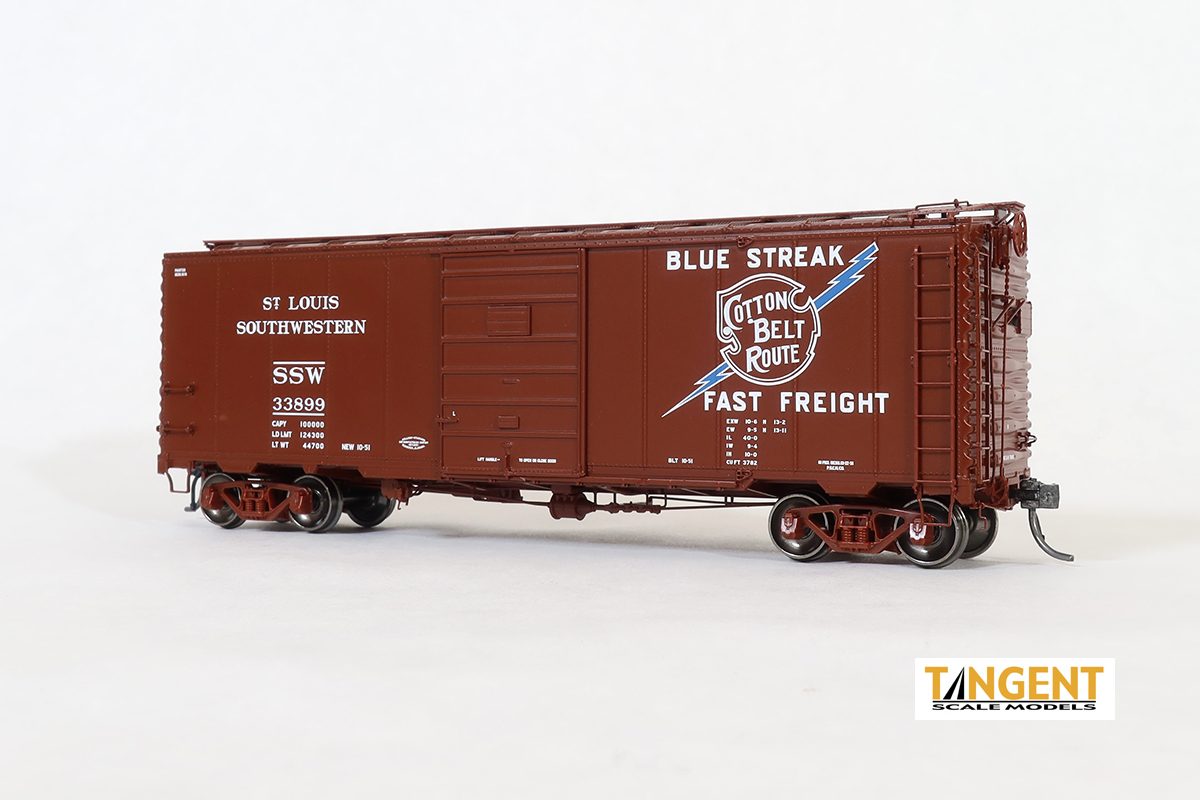 St. Louis Southwest (SSW) Brown "Delivery 1951+" Pullman Standard 40' Boxcar w/ 7' Door #33865 - 2312204 : HO