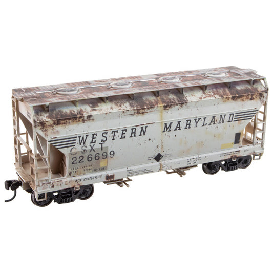 ACF 2-Bay Covered Hopper CSX/ex Western Maryland Weathered Kit - 2200004 : HO