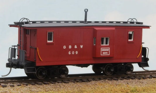 Green Bay and Western GBW #605 Wood Caboose Undecorated KIT - 240402 : HO