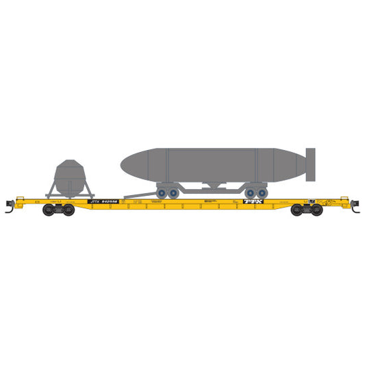 89' Flatcar with Flat Deck TTX with Deep Submergence Rescue Training Vehicle - 07100940 : N