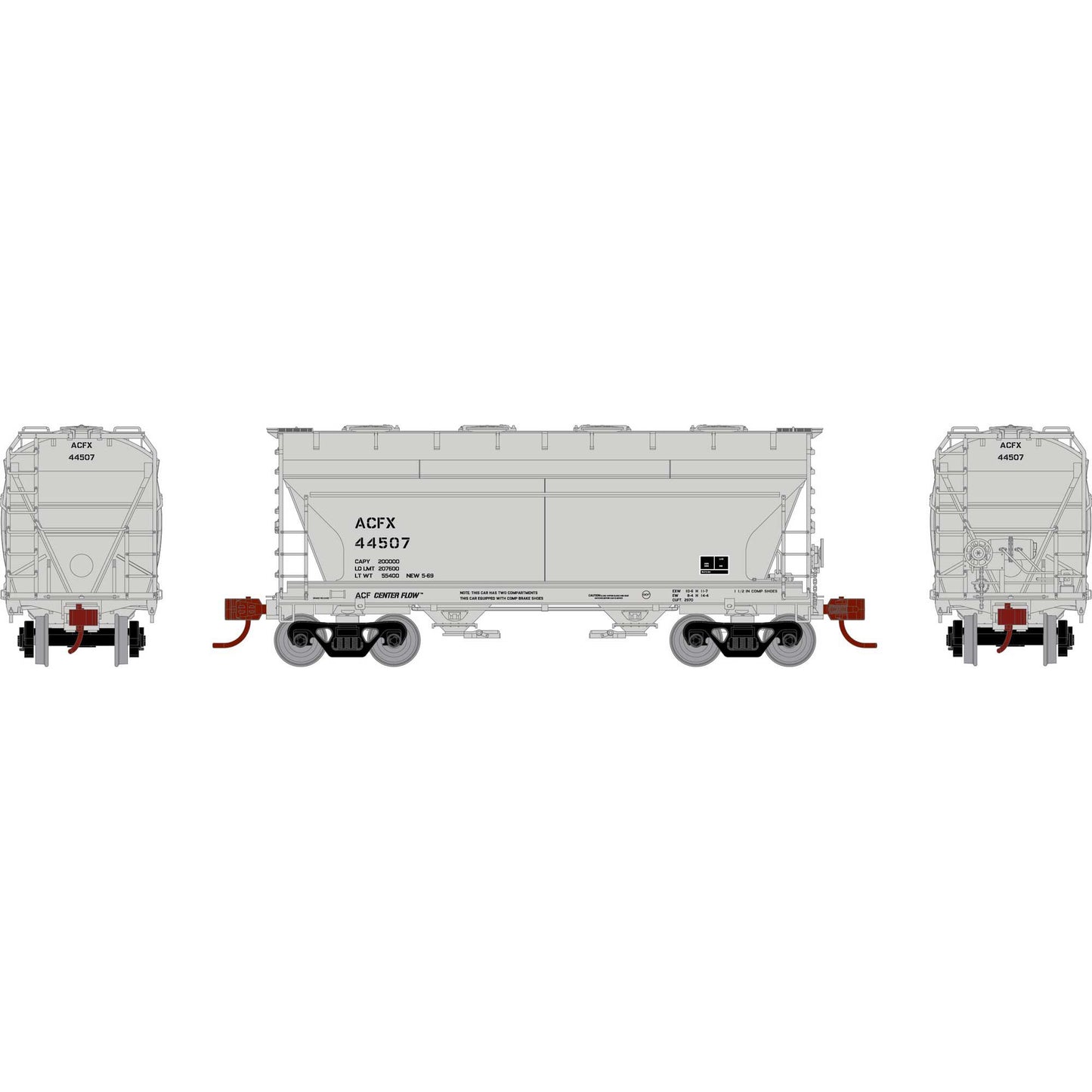 ACF 2970 2-Bay Covered Hopper ACFX 44507 - GN24683 : N