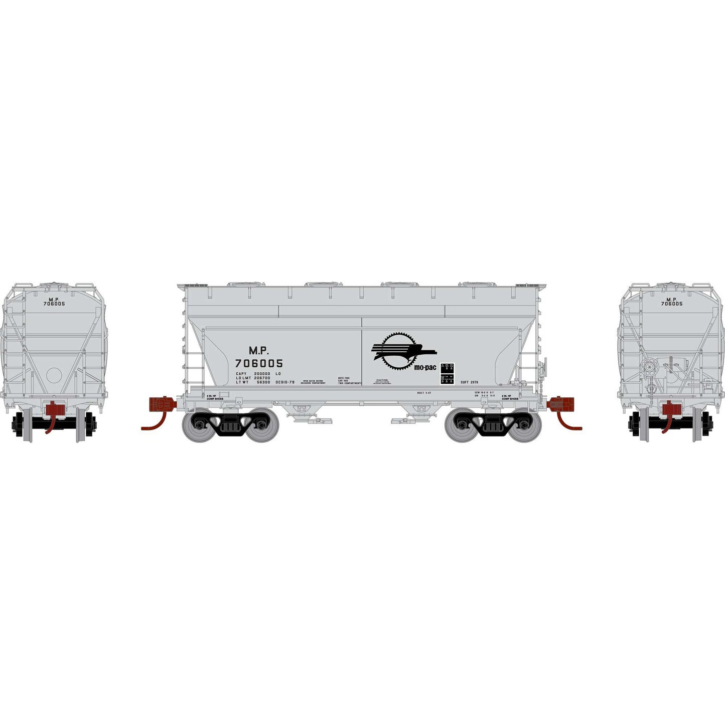 ACF 2970 2-Bay Covered Hopper MP 706027 - GN24696 : N