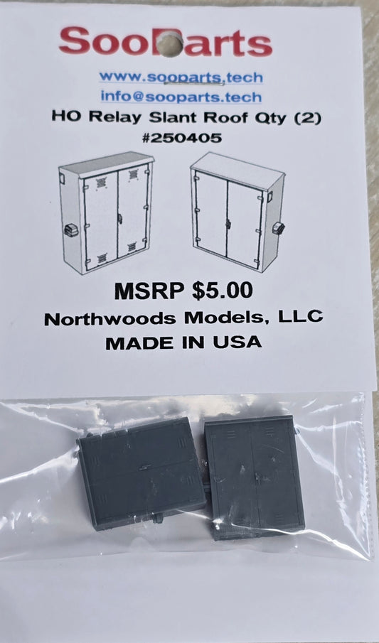 Relay Cabinet Slant roof 2pk - 250405 : HO