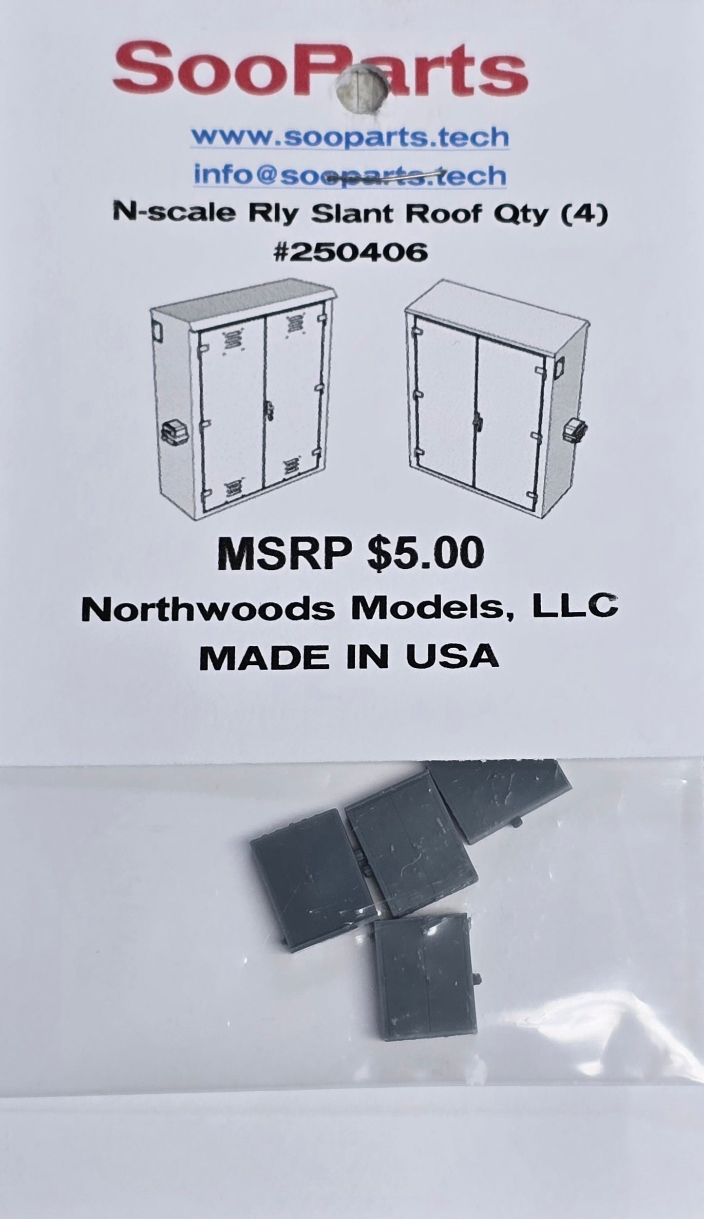 Relay Cabinet Slant roof 4pk - 250406 : N