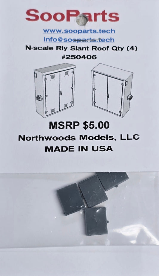 Relay Cabinet Slant roof 4pk - 250406 : N