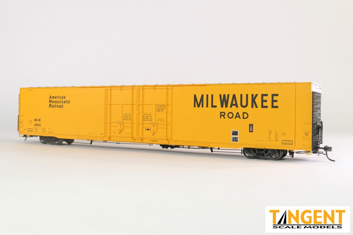 Milwaukee Road (MILW) “Delivery 1977 Yellow” Greenville 86′ Double Plug Door Box Car #4791 - 2505802 : HO