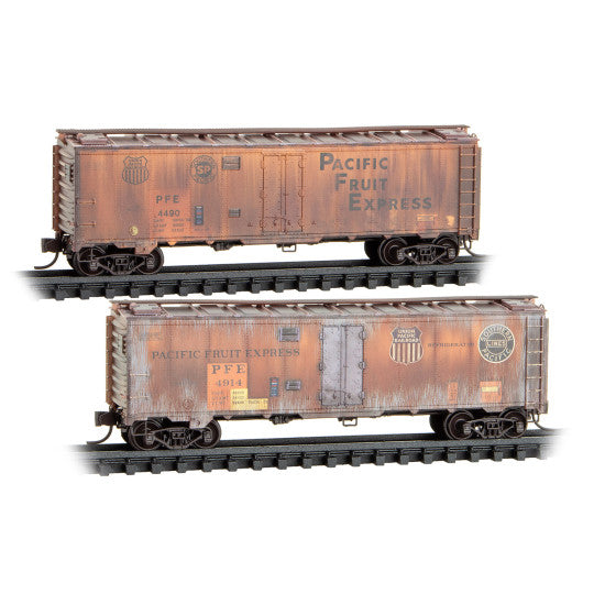 40' Steel Ice Reefers Pacific Fruit Express® Weathered 2-Pack - 98305098 : N