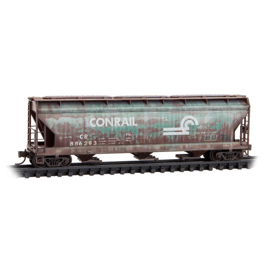 3-Bay Covered Hopper Conrail ex-Penn Central ex-NYC Rd# 886293 - 09444960 : N