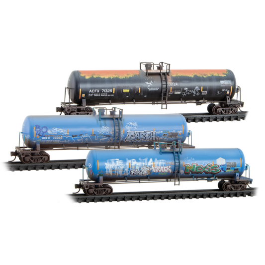 56' General Service Tank Cars ACFX Weathered 3-Pack - 98305101 : N