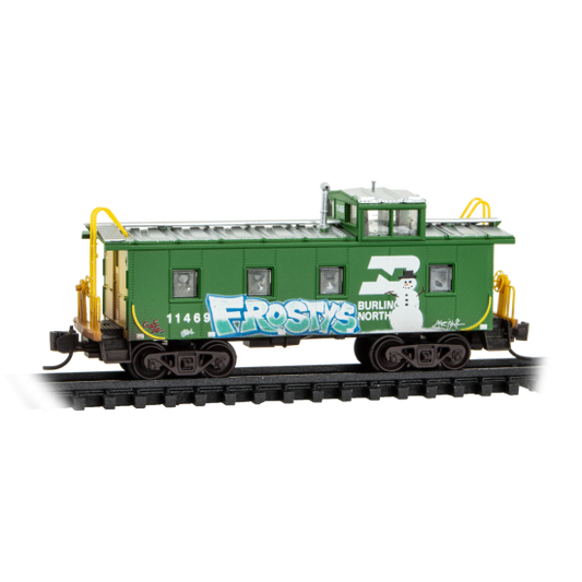36' Riveted Steel Burlington Northern Christmas Graffiti Caboose - 10044063 : N