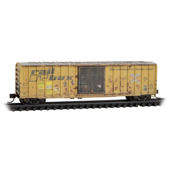 50' Rib Side Boxcar Seaboard ex-Railbox Rd# 141573 – Railbox Repatch #9 - 02544445 : N