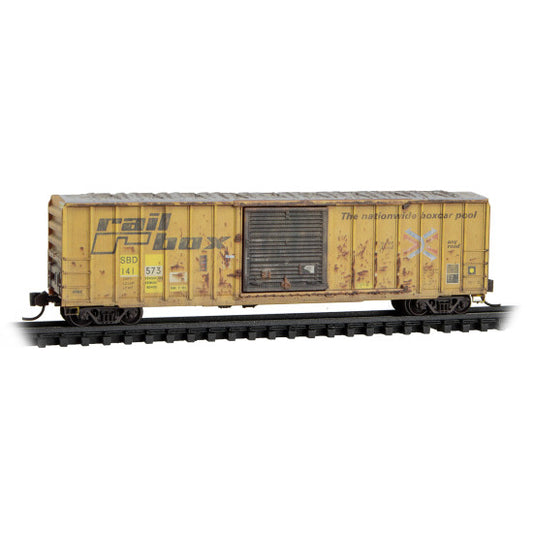 50' Rib Side Boxcar Seaboard ex-Railbox Rd# 141573 – Railbox Repatch #9 - 02544445 : N