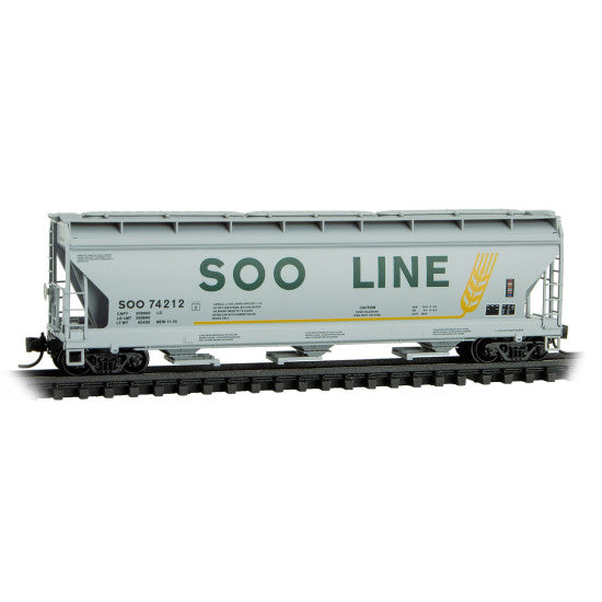 3-Bay Covered Hopper Soo Line Rd# 74212 - 09400155 : N