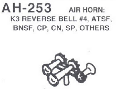 Nathan K3 Air Horn w/Reverse #4 Bell - AH253 : HO