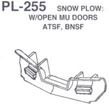 Snowplow, Low Profile w/Open MU Door - PL255 : HO