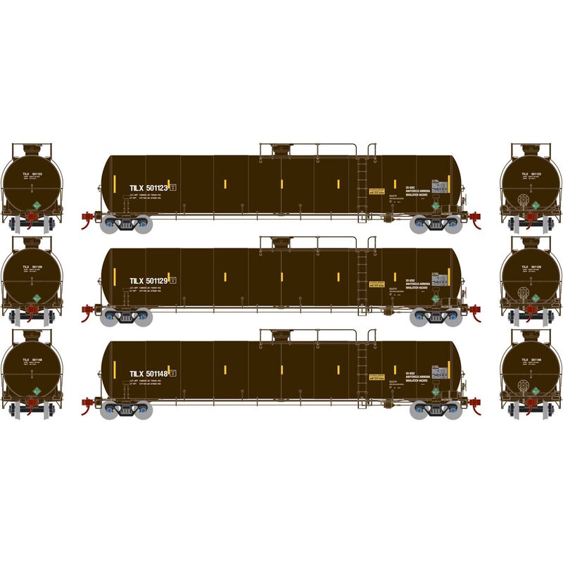 Trinity Ind. Leasing UTC 33,000 Gallon LPG Late Tank Car 3-Pack - G25589 : HO