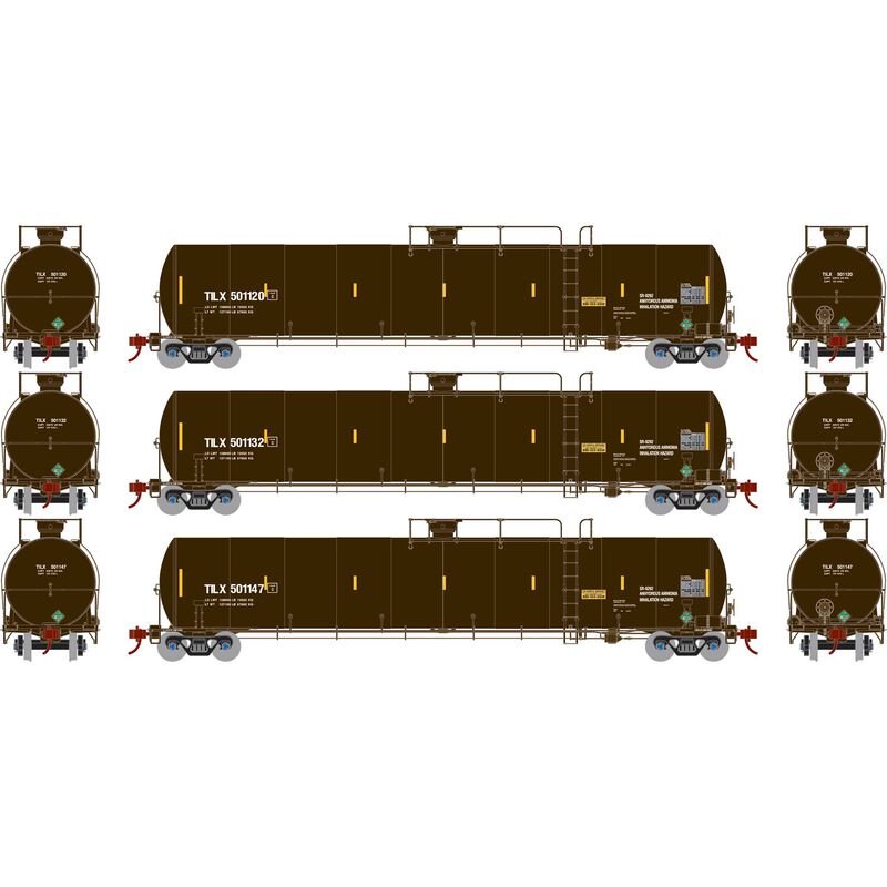 Trinity Ind. Leasing UTC 33,000 Gallon LPG Late Tank Car 3-Pack - G25590 : HO