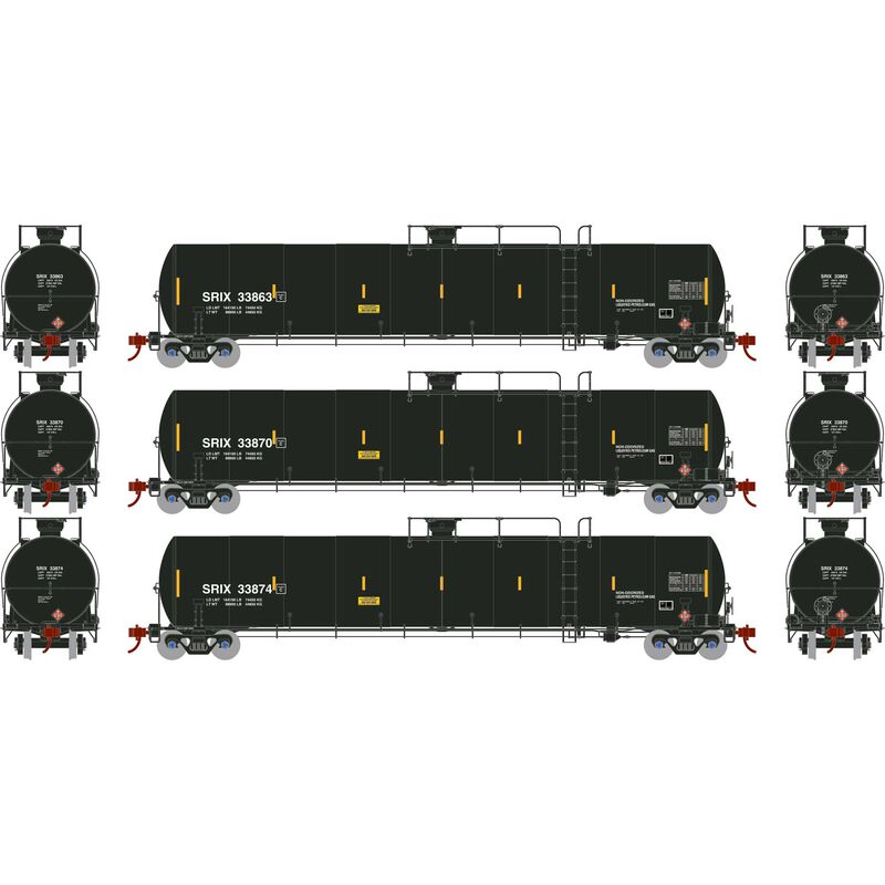 Southern Illinois Railcar UTC 33,000 Gallon LPG Late Tank Car 3-Pack - G25599 : HO