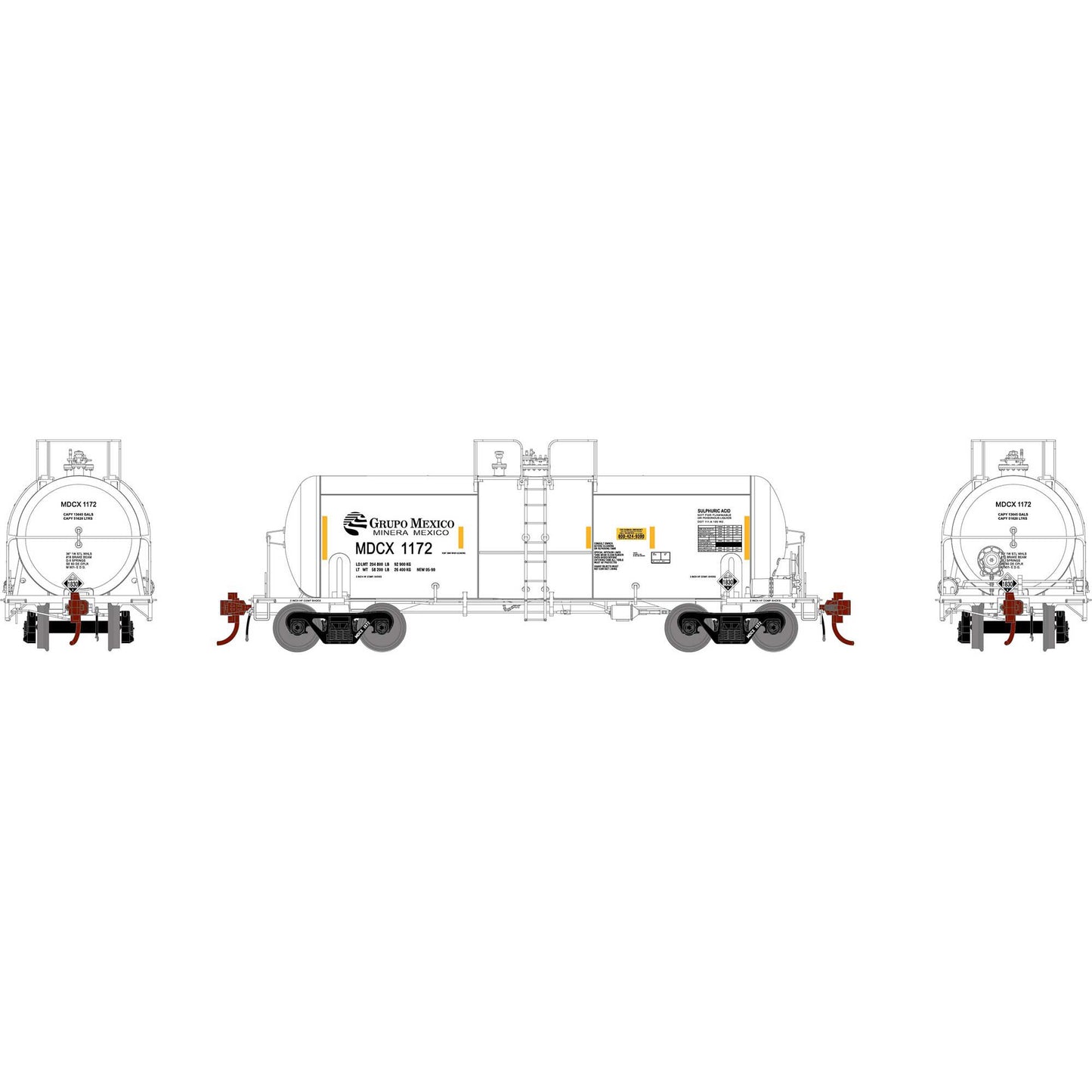 13600 Gal Acid Tank Car Grupo Mexico-G25747 : HO
