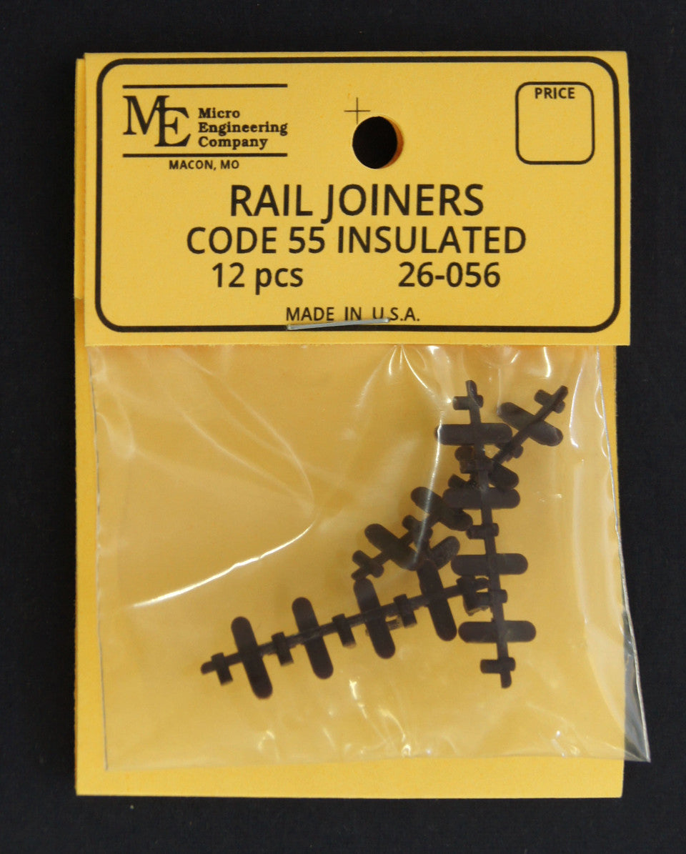 Insulated Rail Joiners -- Code 55 pkg(12) - 26056 : HO