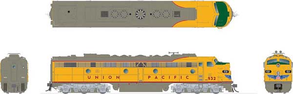 EMD E8A Union Pacific 932  DCC Ready - 28038 : HO