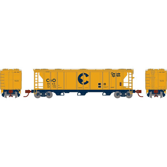 PS-2 2893 3-Bay Covered Hopper Chessie System C&O 2063 - 28347 : N