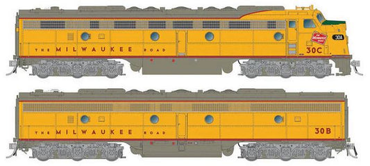 EMD E8A/B - Milwaukee Road #30C/30B w/ESU Loksound Sound & DCC - 28556 : HO