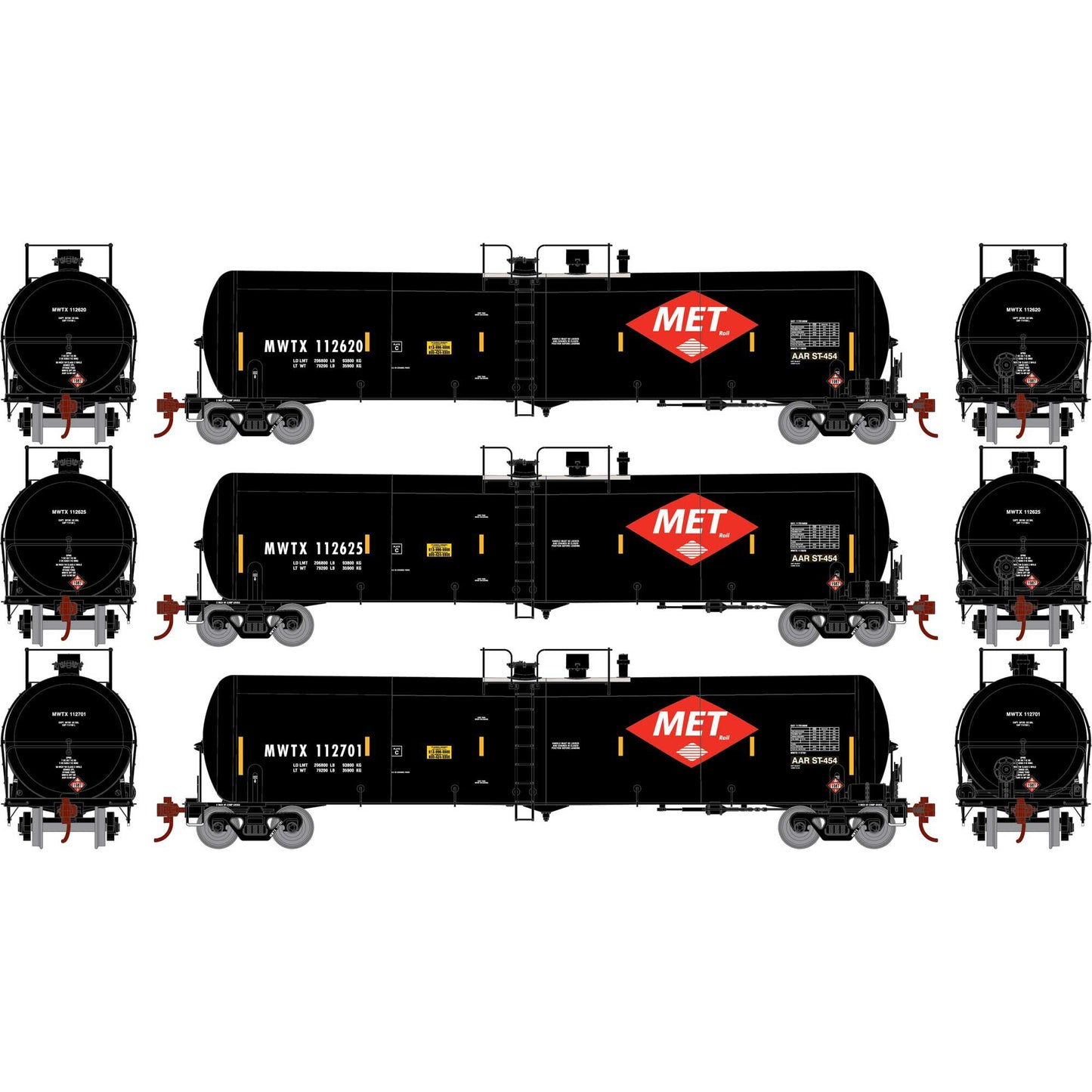 30,000-Gallon Ethanol Tank, MWTX #3 (3-pack) - 29915 : HO