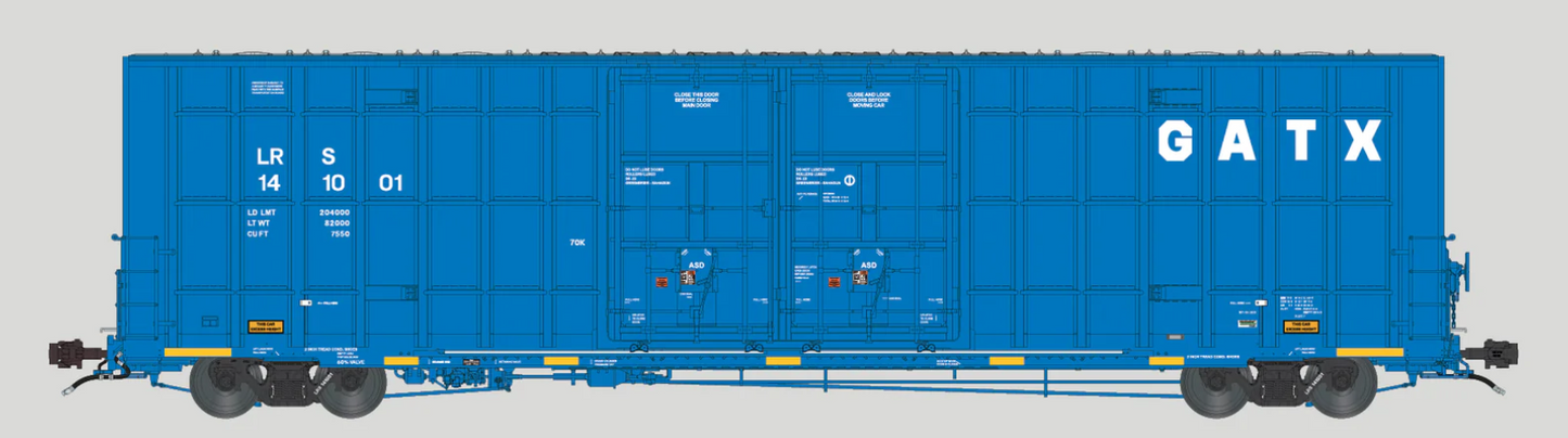 Greenbrier 7550 cf 60’ Plate F Boxcar LRS 141087 - 306053 : HO