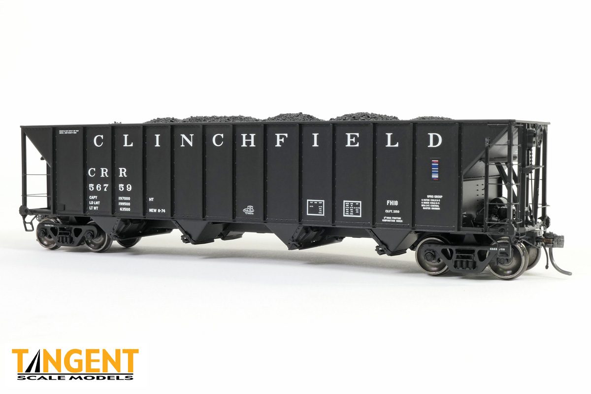 Bethlehem Steel 3350 cuft Quad Coal Hopper Clinchfield CRR 56957 - 3201021 : HO