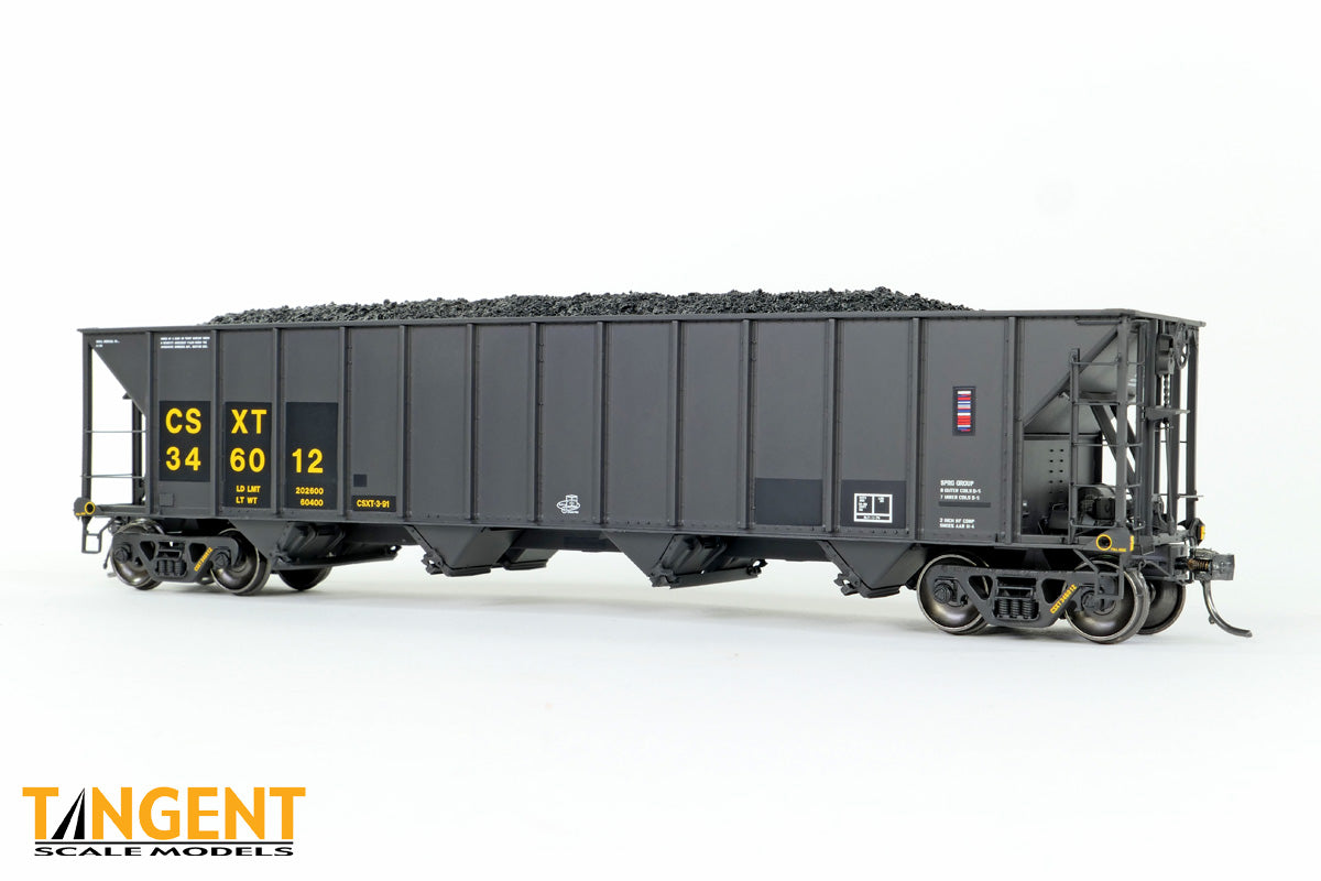 Bethlehem Steel 3350CuFt Quad Coal Hopper CSXT Era “Restencil Ex-LN White Slant 1990+” #346146 - 32017-07 : HO
