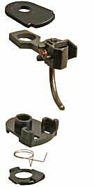 #34 Metal Standard Head Short 1/4 Inch Underset Shank Torsion Spring Box Knuckle Coupler : HO