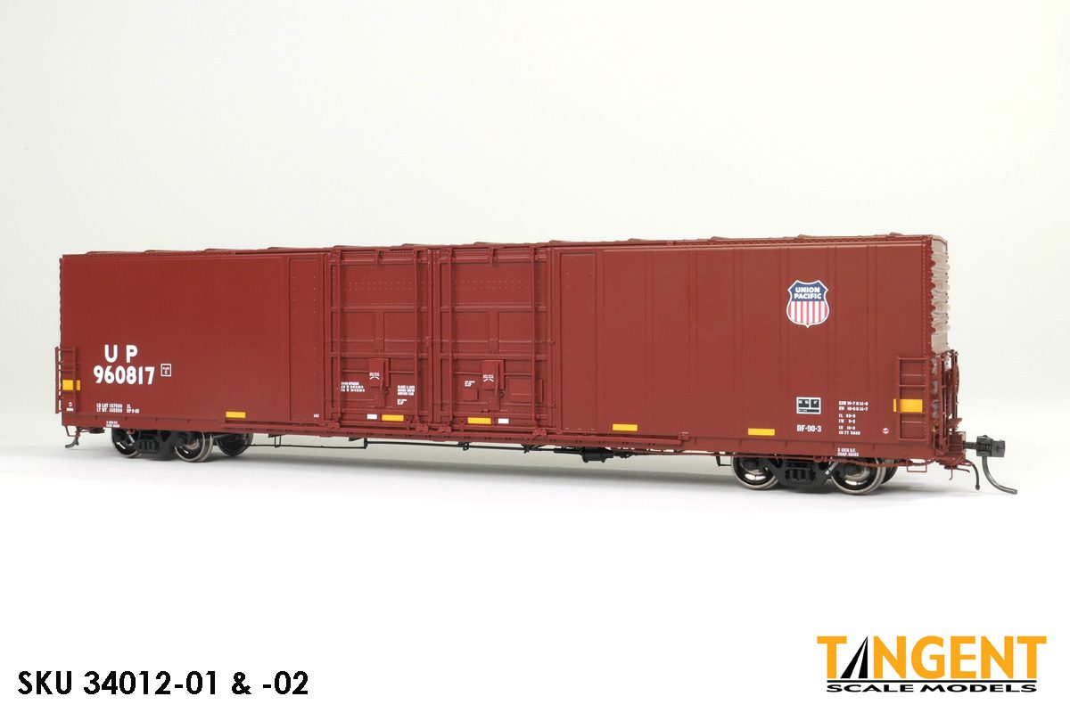 Union Pacific (UP) “Red Repaint BF-90-3 2005+” Thrall 5,880CuFt 60′ Double Plug Door Box Car - 3401201 : HO