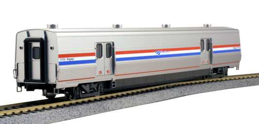 Viewliner II Baggage Car - Ready to Run -- Amtrak #61006 (Phase III Heritage; silver, blue, white, red) - 356211 : HO