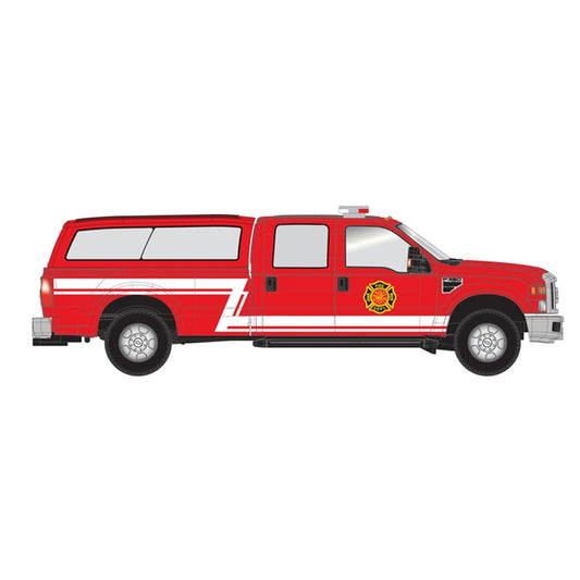 Ford F-350 Crew Cab Pickup Truck (Red Fire w/z-stripe & Cap) - 35000010 : HO