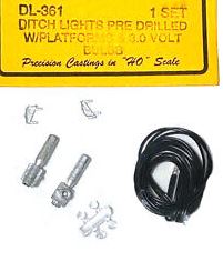 Ditch Lights Predrilled w/Platform - DL361 : HO