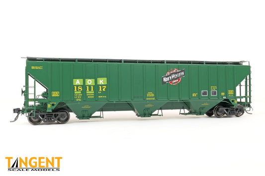 Arkansas-Oklahoma Railroad (AOK) “ex-CNW Restencil” 2006+ PS4750 Covered Hopper #181386 - 3636103 : HO