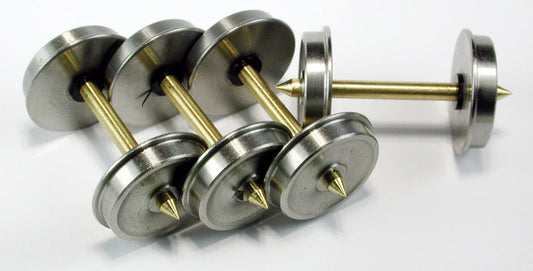 Assembled Wheelset, 42"/110, 2.0mm x 1.015" Pointed Axle (4/pkg) - 371204 : HO