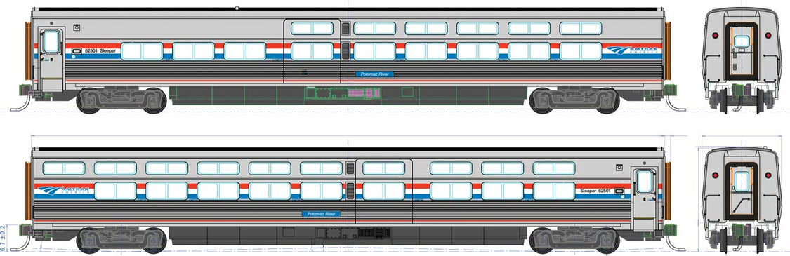 Viewliner II Sleeper - Ready to Run -- Amtrak #62501 "Potomac River" - 356221 : HO